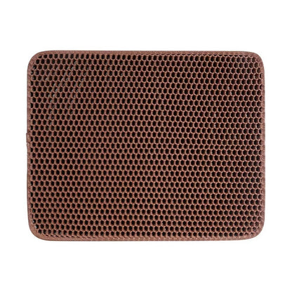 Cat Litter Mat Pet Solid Color Waterproof Cat Litter Mat Pets dealsniper-net Brown Fold 30x30CM