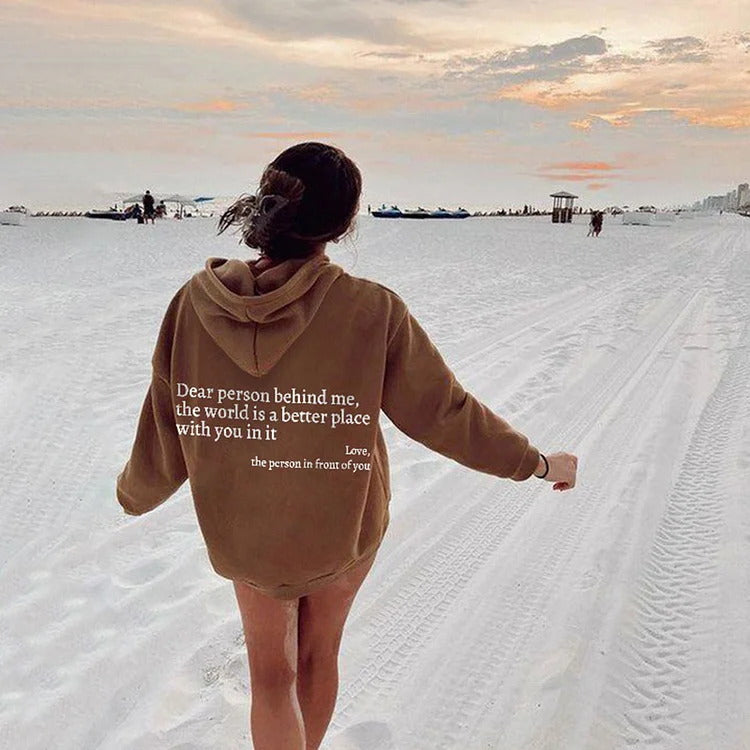 Dear Person Behind Me,the World Is A Better Place,with You In It,love Deals dealsniper-net Khaki 2XL