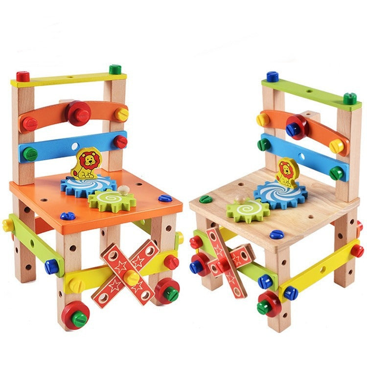 Children's Chair Building Block Toys Kids DealSniper.net