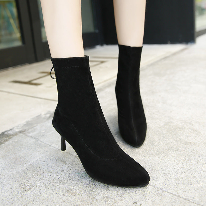 women winter Ankle High new elastic boots Women Gym From House