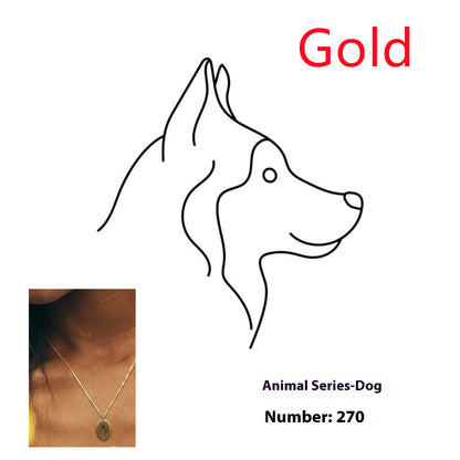 Simple Accessories Supply Lettering Oval Stainless Steel Necklace Jewelry Gym From House Gold DW270