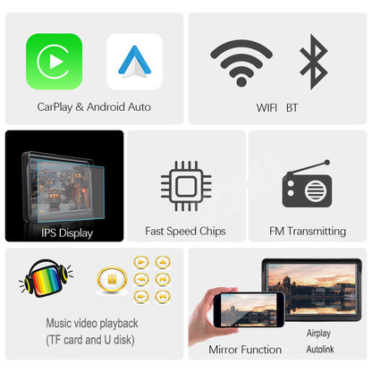 7 IPS Car Smart Screen Wireless Carplay Auto Mobile Phone Projection Screen Navigation Vehicle dealsniper-net