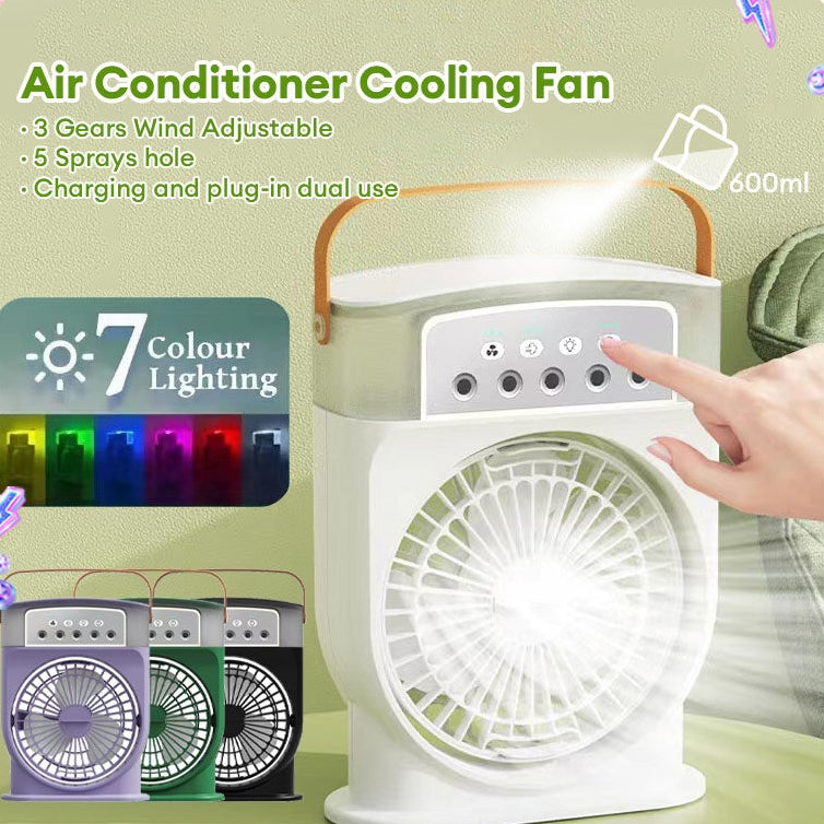 Portable USB Air Conditioner Cooling Fan With 5 Sprays House dealsniper-net