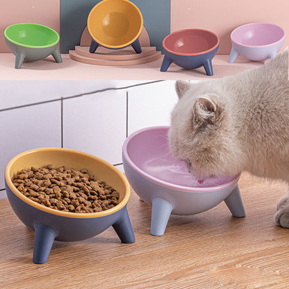 Cat Dog Bowl With Stand Pet Feeding Food Bowls Pets Gym From House