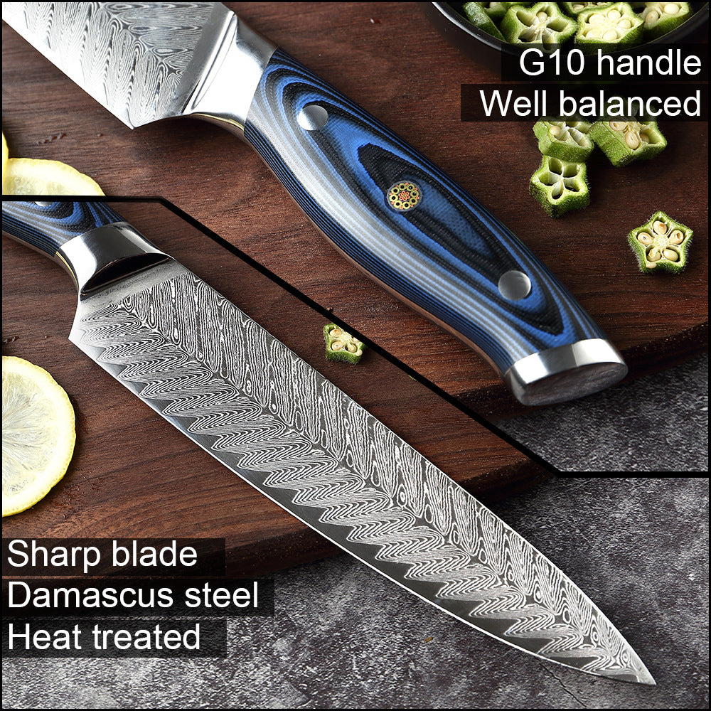 Damascus knife set kitchen stainless steel Kitchen dealsniper-net