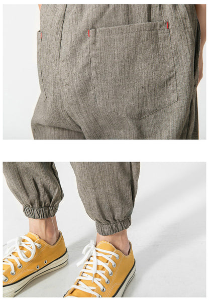 Fashion Men's Cotton And Linen Harem Pants Men dealsniper-net