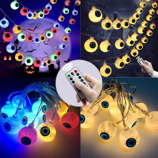 Halloween LED Eyeball Light String 10 Pcs LED Ghost Eye Light