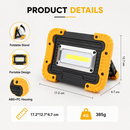 Rechargeable Power Bank Function Type C Waterproof LED Work Light Outdoor DealSniper.net
