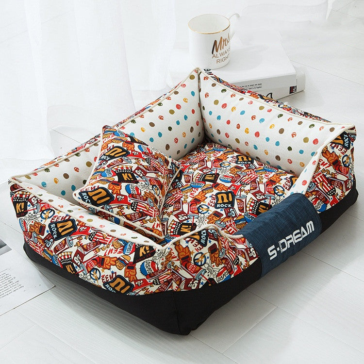 New House Dogs Product Bed Accessories Pets Cats Mat Pets dealsniper-net Cola No small pillows L