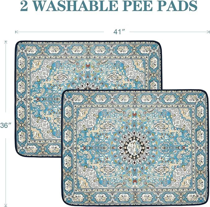 Washable Pee Pads For Dogs, 2 Pack Reusable Pads