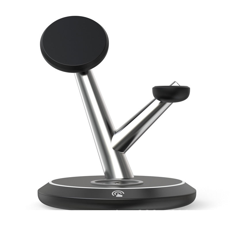 Magnetic Wireless Charger 4 In 1 Stand For Phone Wireless Charging Gadgets Gym From House Silver