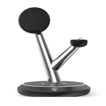 Magnetic Wireless Charger 4 In 1 Stand For Phone Wireless Charging Gadgets Gym From House Silver