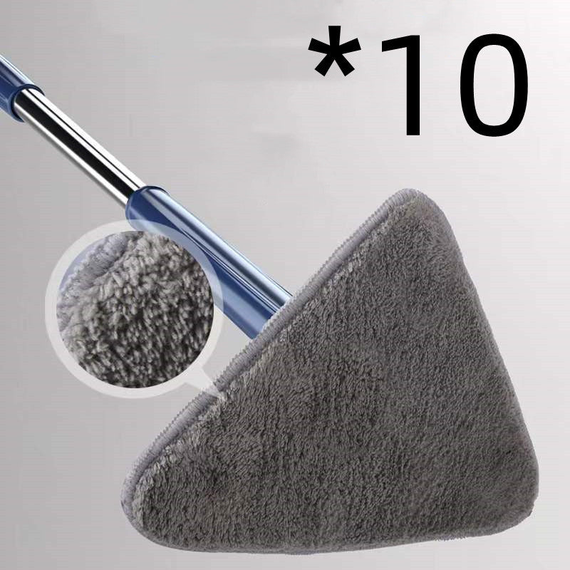 Extendable Triangle Mop 360 Rotatable Adjustable Cleaning Mop House dealsniper-net Grey Triangle cloth 10pcs