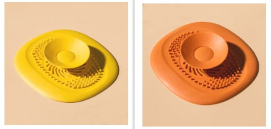 Bathroom Washbasin Drain Hair Catcher Kitchen Sewer Nausea Kitchen DealSniper.net Orange and Yellow 1PC