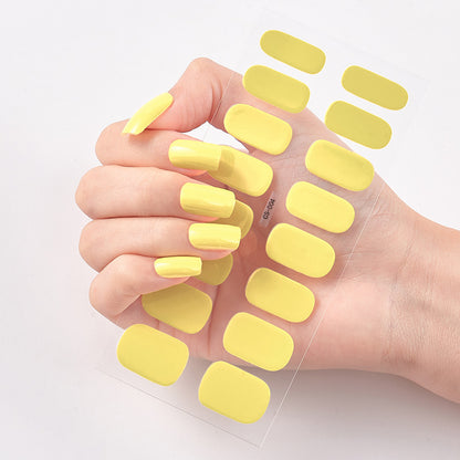 Nailart Sticker Pure Solid Color Self Adhesive Nail Sticker Nail Sticker set Beauty dealsniper-net 18style