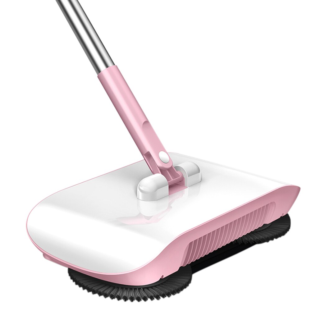 Hand Push Sweeper Household Broom Dustpan Mop Floor All-in-one Machine Gift Mop Sweeper Electronic dealsniper-net Pink