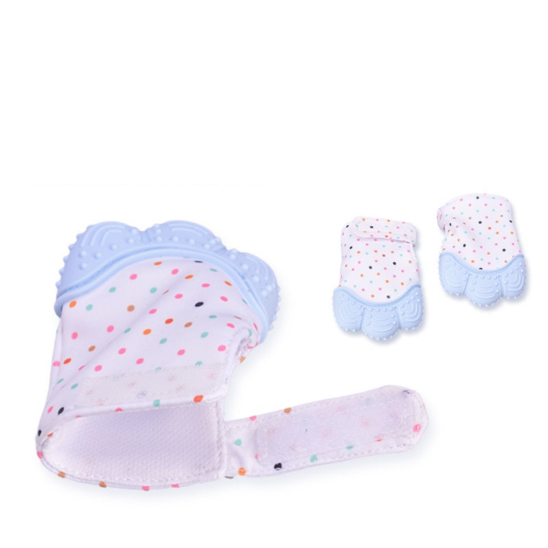 Baby teether baby anti-bite silicone molar gloves children's sound toys Kids DealSniper.net