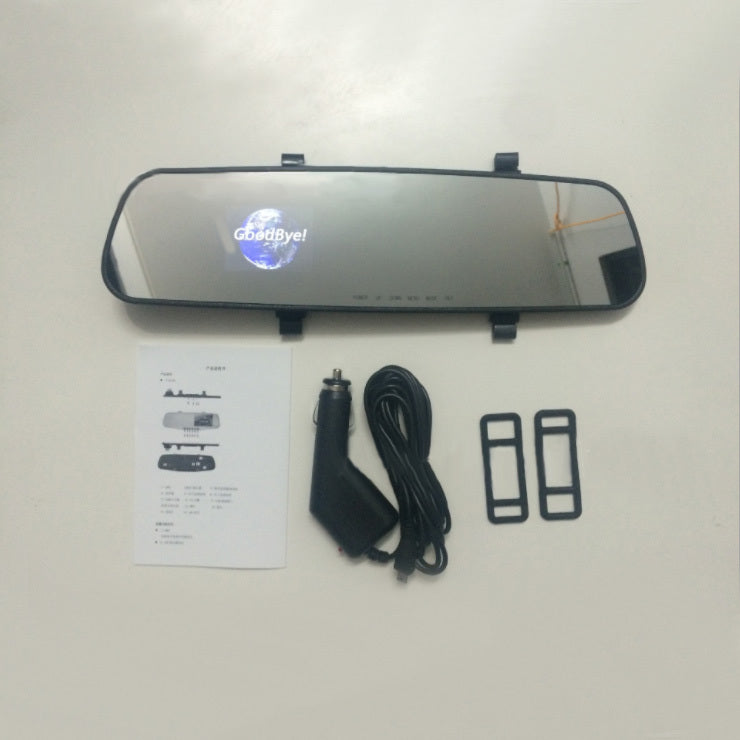 1080P HD Rearview Mirror Driving Recorder Vehicle DealSniper.net White 2.4inch