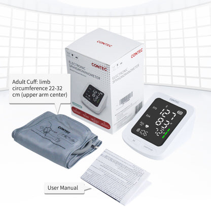 CONTEC08E LED Screen Electronic Sphygmomanometer Adult BP Cuff Monitor Blood Pressure NIBP Records Electronics DealSniper.net