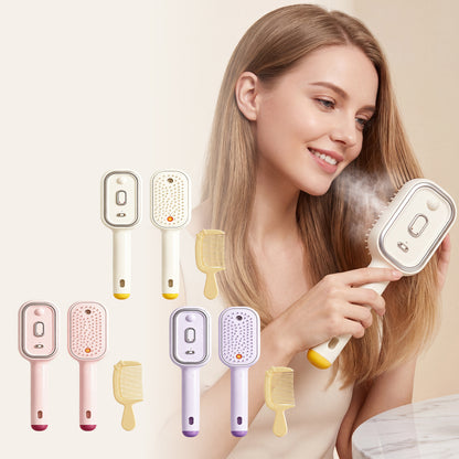 Electric Spray Airbag Beige Massage Brush Yellow Hairbrush Set Beauty DealSniper.net
