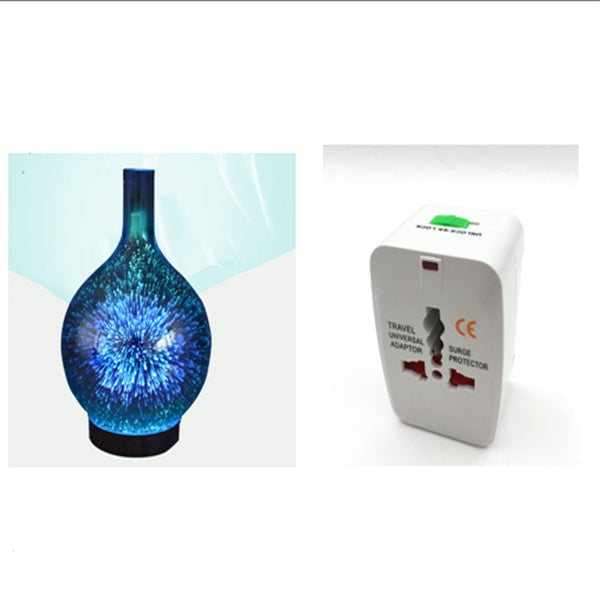 3D Glass Aroma Diffuser Colorful Lamp Humidifier Night Light Home Decor dealsniper-net