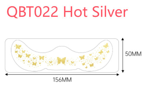 Gilding Freckle Tattoo Sticker Gilding Glitter Stickers Waterproof Beauty DealSniper.net QBT022 Hot Silver 156X50MM 1PCS