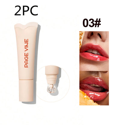 4-color Brightening Lip Balm Moisturizing Exfoliating Lip Gloss Beauty Gym From House 03style 2PCS