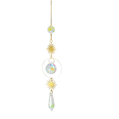 Crystal Sun Catcher Moon Star Wind Chime Pendant Deals DealSniper.net 4 Style