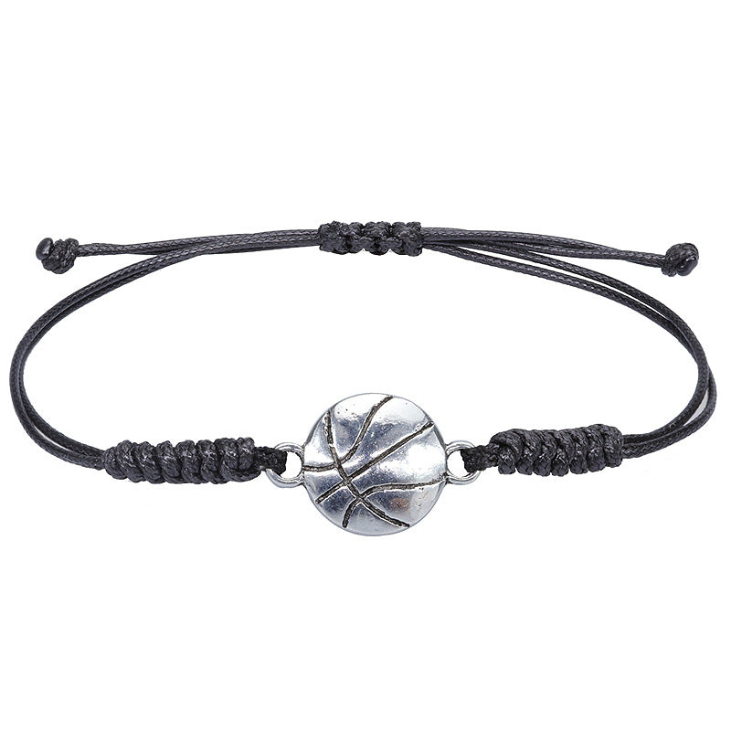 Hand Made Wax Thread Braided Hand Rope Alloy Bracelet Jewelry DealSniper.net 2basketball