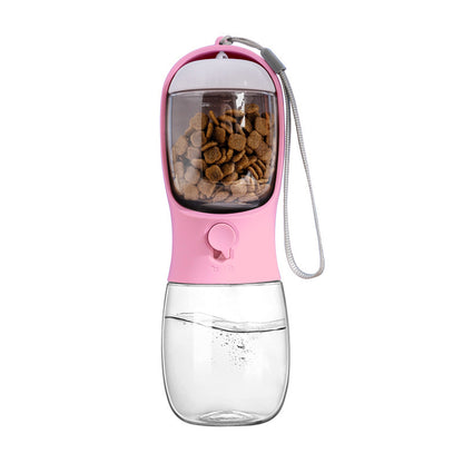 Ravel Puppy Water Bowl Dog Water Bottle With Food Container Pets dealsniper-net Pink 300ml