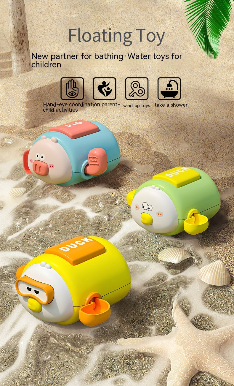 Children's Bath Toys Cartoon Clockwork Bath Water Toys Kids Gym From House