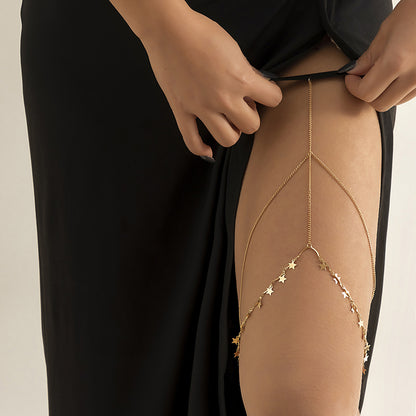 Leisure Beach Pearl Leg Ring Body Chain Women DealSniper.net 03Gold0133