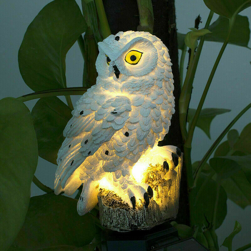 Solar Power LED Owl Parrot Lawn Light Outdoor Lamp