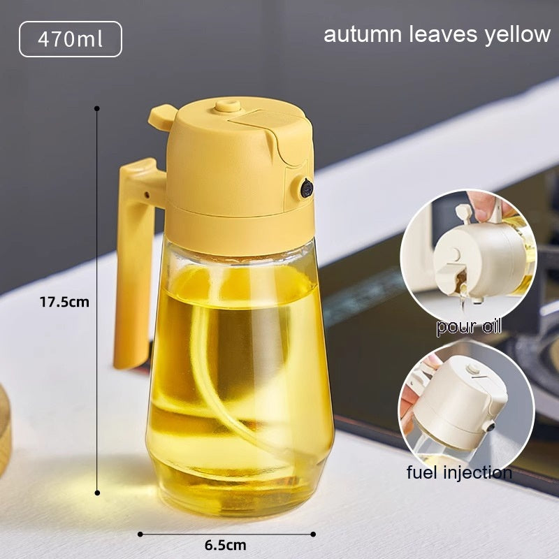 470ML Olive Oil Sprayer Dispenser For Cooking Kitchen dealsniper-net Yellow 470ML 1PC