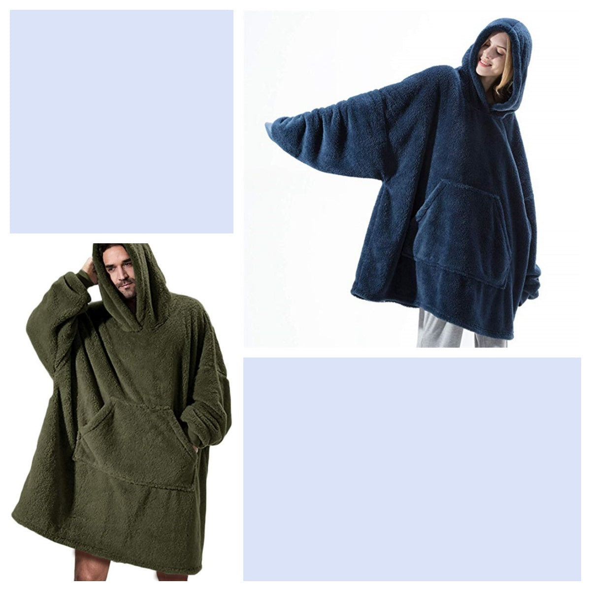 Hoodie Sweatshirt With Big Pocket Tops Sweater Comfortable Loose Women dealsniper-net Army Green Blue One size
