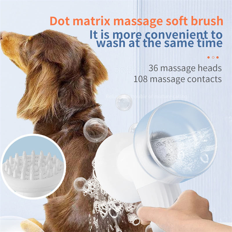 Automatic Foaming Dog Cat Bath Brush Dog Shampoo Brush Pets Gym From House