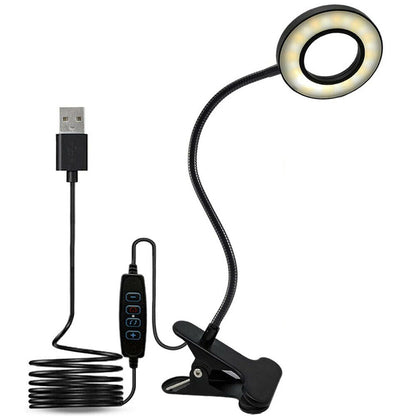 Clip On Desk Lamp LED Flexible Arm USB Dimmable Study Reading Table Night Light Home dealsniper-net