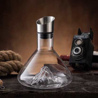 Hot-selling Iceberg Waterfall Wine Decanter Glass Wine Kitchen dealsniper-net Iceberg Monolayer