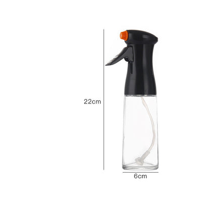 Oil Spray Bottle Glass Kettle Kitchen High-pressure Kitchen dealsniper-net 220ml black