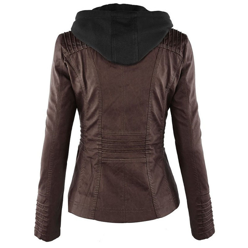 Fashion Detachable Hooded Jacket With Pockets Clothing Women dealsniper-net