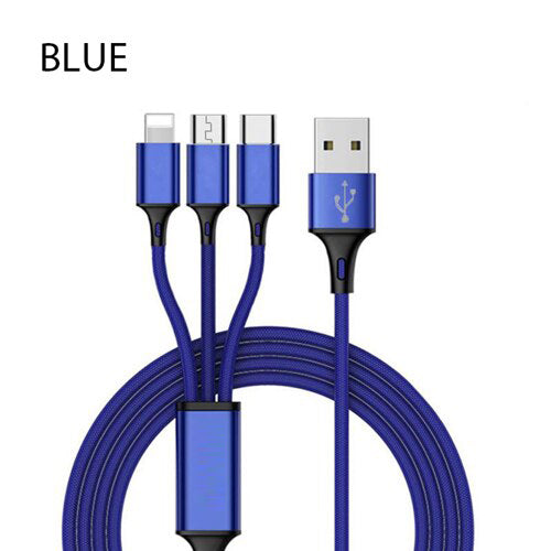 3 In 1 USB Cable For 'IPhone XS Max XR X 8 7 Charging Charger