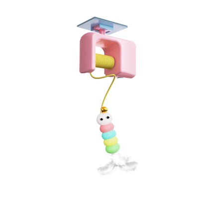 Caterpillar And Flying Bird Suitable For Self-playing Pet Chasing Toys Ai Recorder Gym From House Pink