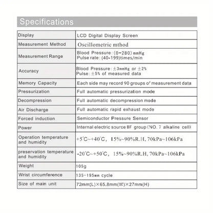 Wrist Blood Pressure Machine With Adjustable Wrist Cuff Beauty dealsniper-net