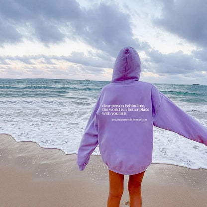 Every Thing Will Be Okay Creative Letter Hoody Women dealsniper-net