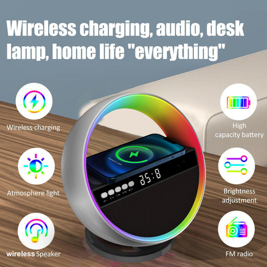 New Multifunction RGB Night Light Wireless Charger Bluetooth-compatible Electronics Gym From House