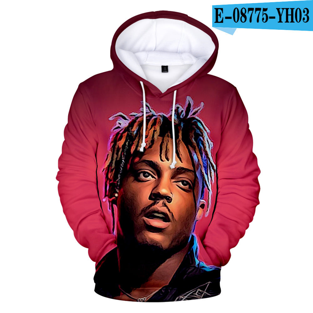 Hip-hop singer Juice Wrld 3D Hoodie Men DealSniper.net
