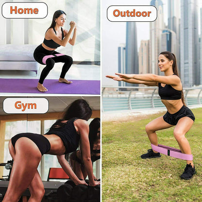 Workout Resistance Bands Loop Set Fitness Yoga Legs & Butt Workout Exercise Band Sports DealSniper.net