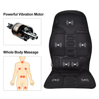 Car Electric Heated Massage Seat Cushion Pain Neck Waist Relaxation Health dealsniper-net