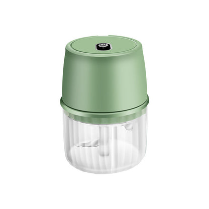 USB Rechargeable Electric Garlic Press Portable Wireless Kitchen DealSniper.net Light Green