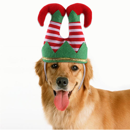 Pet Christmas Dress Up Dog Christmas Hat Pet Funny Striped